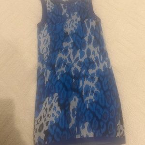 Club Monaco Blue leopard mini dress
